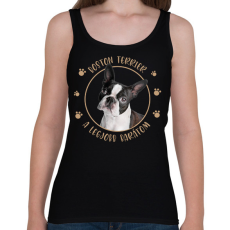 PRINTFASHION Boston terrier - Legjobb barát - Női atléta - Fekete