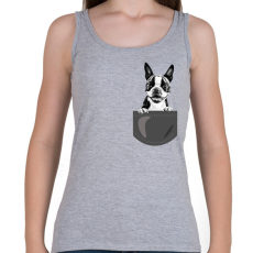 PRINTFASHION Boston Terrier - zseb - Női atléta - Sport szürke