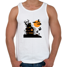 PRINTFASHION Boszis Halloween - Férfi atléta - Fehér atléta, trikó