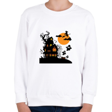 PRINTFASHION Boszis Halloween - Gyerek pulóver - Fehér gyerek pulóver, kardigán