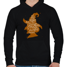 PRINTFASHION Boszorkány - Férfi kapucnis pulóver - Fekete férfi pulóver, kardigán