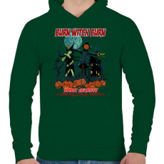 PRINTFASHION Boszorkányégetés - Férfi kapucnis pulóver - Sötétzöld