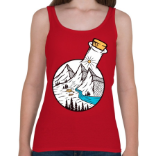 PRINTFASHION Bottle of Mountains - Női atléta - Cseresznyepiros női trikó