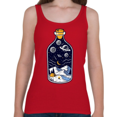 PRINTFASHION Bottle of the night - Női atléta - Cseresznyepiros