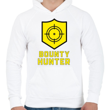 PRINTFASHION Bounty Hunter - Férfi kapucnis pulóver - Fehér férfi pulóver, kardigán