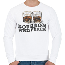 PRINTFASHION Bourbon Whisperer - Férfi pulóver - Fehér