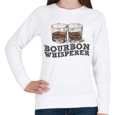 PRINTFASHION Bourbon Whisperer - Női pulóver - Fehér