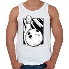 PRINTFASHION Bowling - Férfi atléta - Fehér atléta, trikó