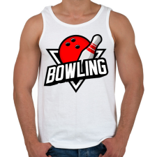 PRINTFASHION Bowling  - Férfi atléta - Fehér atléta, trikó