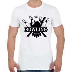 PRINTFASHION Bowling mester - Férfi póló - Fehér
