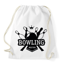 PRINTFASHION Bowling mester - Sportzsák, Tornazsák - Fehér tornazsák