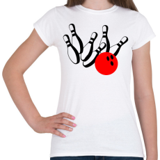 PRINTFASHION Bowling - Női póló - Fehér