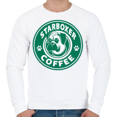 PRINTFASHION Boxer coffe - Férfi pulóver - Fehér