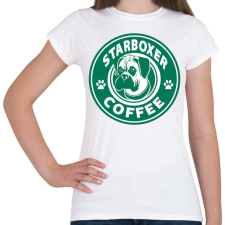 PRINTFASHION Boxer coffe - Női póló - Fehér női póló