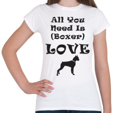 PRINTFASHION Boxer Love - Női póló - Fehér