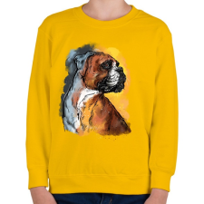 PRINTFASHION boxer portre2 - Gyerek pulóver - Sárga gyerek pulóver, kardigán