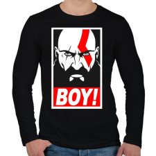 PRINTFASHION Boy - Férfi hosszú ujjú póló - Fekete férfi póló