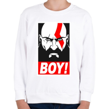 PRINTFASHION Boy - Gyerek pulóver - Fehér gyerek pulóver, kardigán