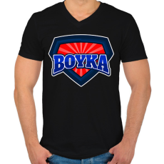 PRINTFASHION BOYKA - Férfi V-nyakú póló - Fekete