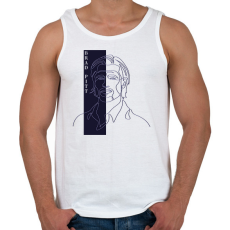 PRINTFASHION Brad Pitt - Vonalas - Férfi atléta - Fehér