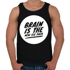 PRINTFASHION Brain is the new - Férfi atléta - Fekete atléta, trikó