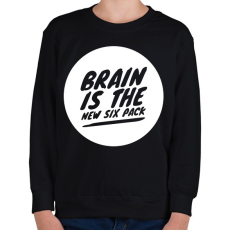 PRINTFASHION Brain is the new - Gyerek pulóver - Fekete