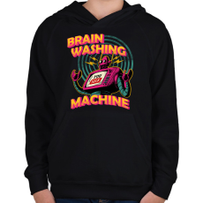 PRINTFASHION brain washing machine - Gyerek kapucnis pulóver - Fekete