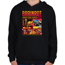 PRINTFASHION Brainrot Italy Choose your fighter - Gyerek kapucnis pulóver - Fekete gyerek pulóver, kardigán