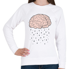 PRINTFASHION Brainstorming - Női pulóver - Fehér női pulóver, kardigán