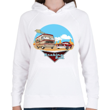 PRINTFASHION Braking bad kocsik - Női kapucnis pulóver - Fehér női pulóver, kardigán