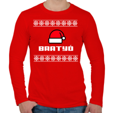 PRINTFASHION BRATYÓ - Férfi hosszú ujjú póló - Piros férfi póló
