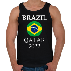 PRINTFASHION Brazil 2022 Qatar - Férfi atléta - Fekete