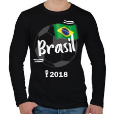 PRINTFASHION Brazília - Férfi hosszú ujjú póló - Fekete férfi póló