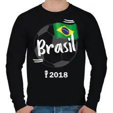 PRINTFASHION Brazília - Férfi pulóver - Fekete
