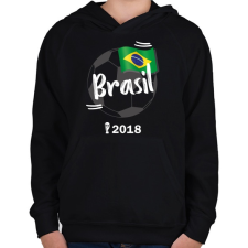 PRINTFASHION Brazília - Gyerek kapucnis pulóver - Fekete gyerek pulóver, kardigán