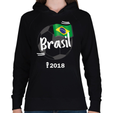 PRINTFASHION Brazília - Női kapucnis pulóver - Fekete női pulóver, kardigán