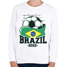 PRINTFASHION Brazilok 2022 - Gyerek pulóver - Fehér