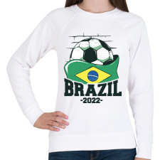PRINTFASHION Brazilok 2022 - Női pulóver - Fehér női pulóver, kardigán