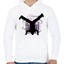 PRINTFASHION Break tánc - Férfi kapucnis pulóver - Fehér női pulóver, kardigán