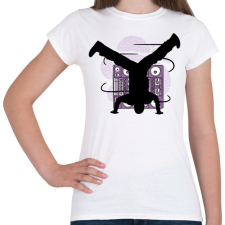 PRINTFASHION Break tánc - Női póló - Fehér női póló