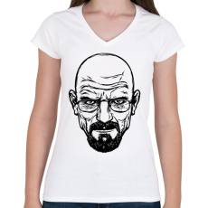 PRINTFASHION Breaking Bad Walter White - Női V-nyakú póló - Fehér