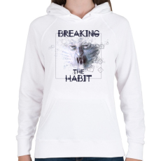 PRINTFASHION breakingthehabbit-01.png - Női kapucnis pulóver - Fehér