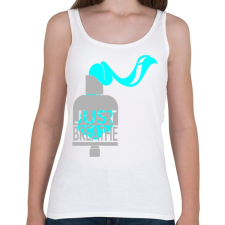 PRINTFASHION Breathe it - Női atléta - Fehér női trikó