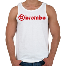 PRINTFASHION Brembo logo - Férfi atléta - Fehér