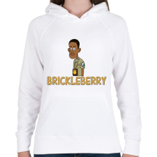 PRINTFASHION Brickleberry: Denzel - Női kapucnis pulóver - Fehér női pulóver, kardigán