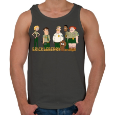 PRINTFASHION Brickleberry - Férfi atléta - Sötétszürke atléta, trikó