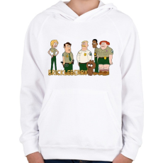 PRINTFASHION Brickleberry - Gyerek kapucnis pulóver - Fehér