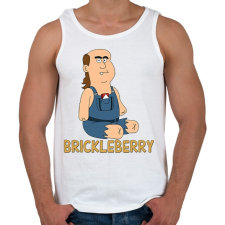 PRINTFASHION Brickleberry: Jim - Férfi atléta - Fehér atléta, trikó