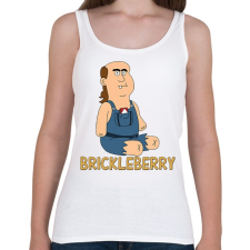 PRINTFASHION Brickleberry: Jim - Női atléta - Fehér női trikó