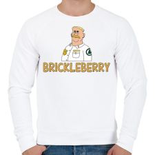 PRINTFASHION Brickleberry: Woody - Férfi pulóver - Fehér férfi pulóver, kardigán